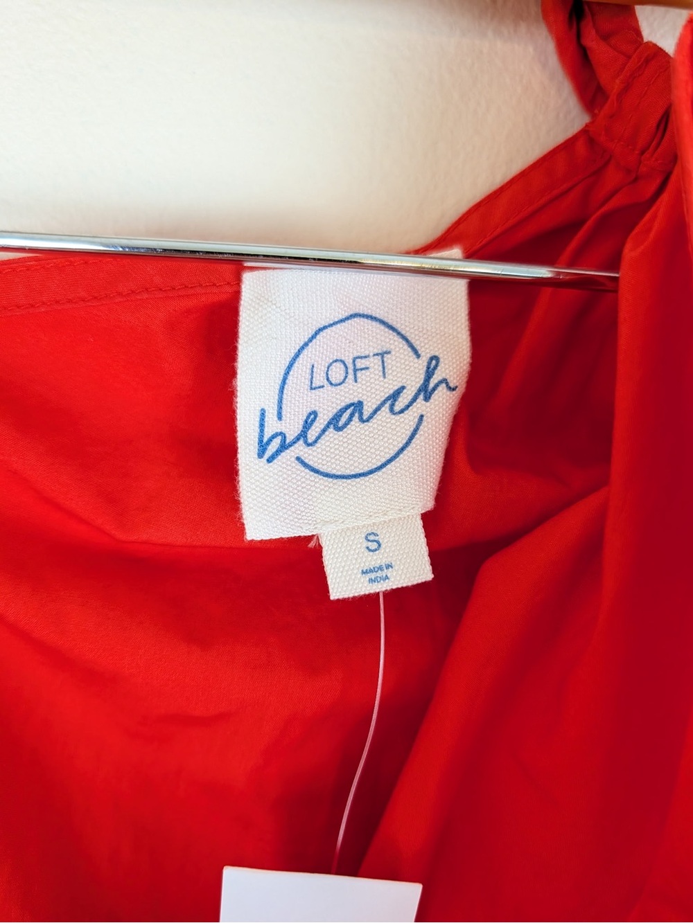 LOFT Beach Poplin One Shoulder Maxi Pocket Dress - Picture 7 of 11